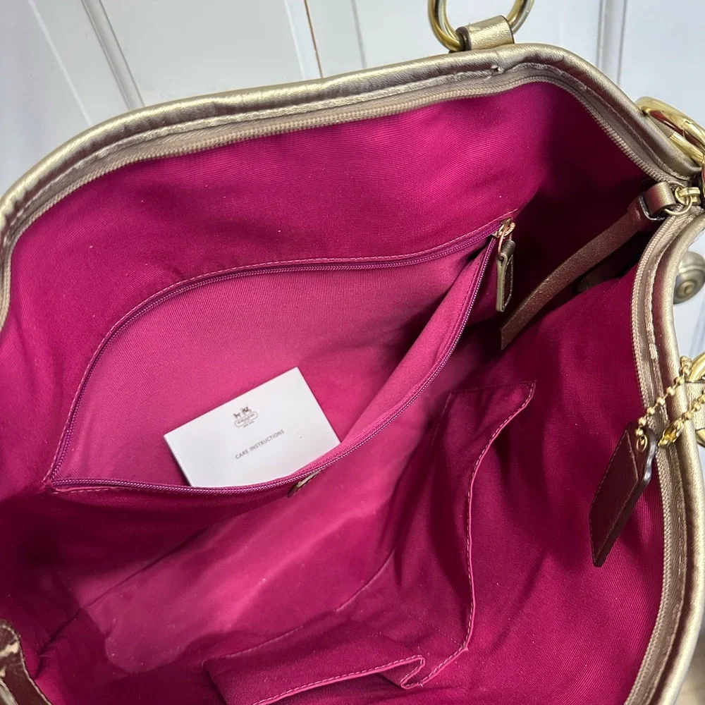 Coach Peyton Tattersall Tote Bag - Picture 8 of 11